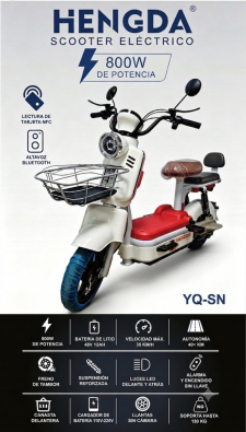 MOTO ELETRICA HENGDA Bluetooth/NFC YQ-SN