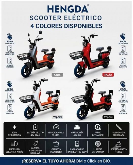 MOTO ELETRICA HENGDA Bluetooth /NFC YQ-SN