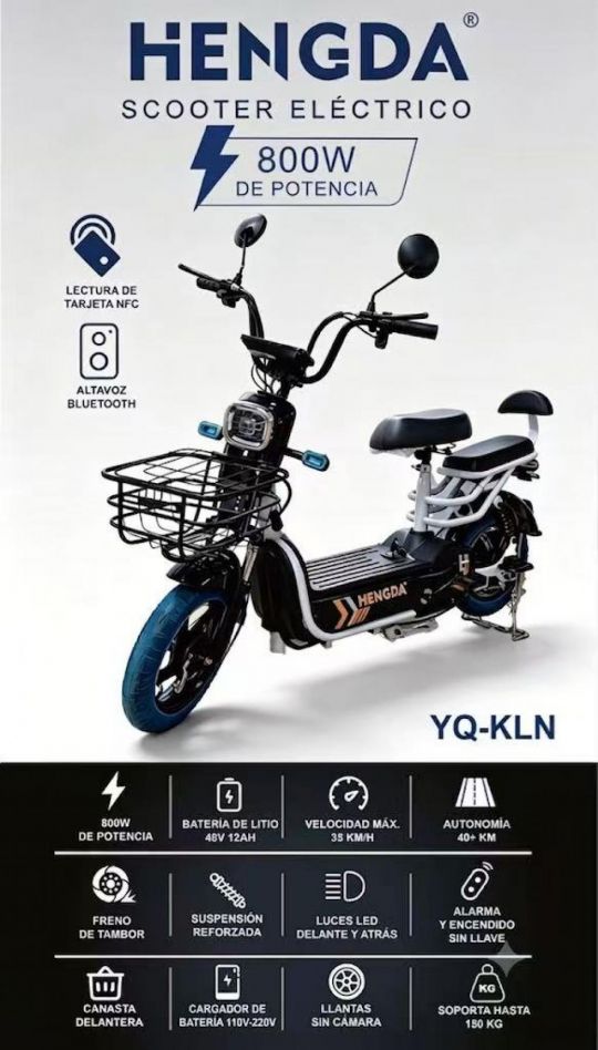 MOTO ELETRICA HENGDA Bluetooth /NFC YQ-KLN