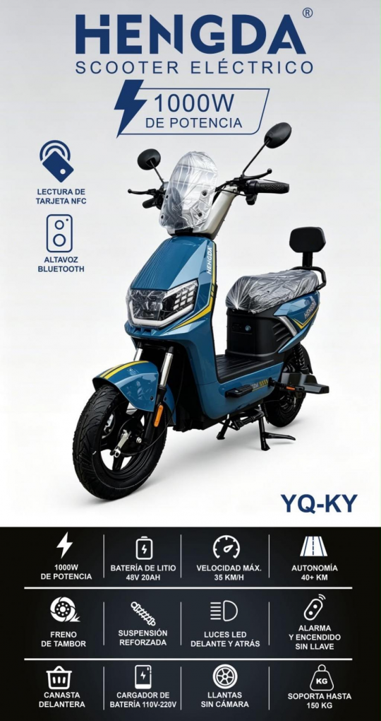 MOTO ELETRICA HENGDA Bluetooth /NFC YQ-