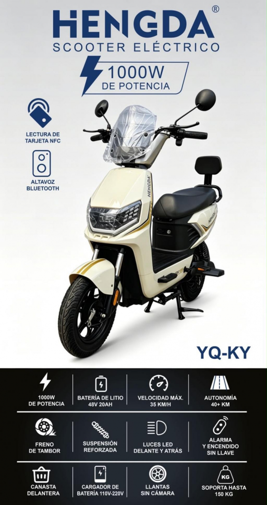 MOTO ELETRICA HENGDA Bluetooth /NFC YQ-