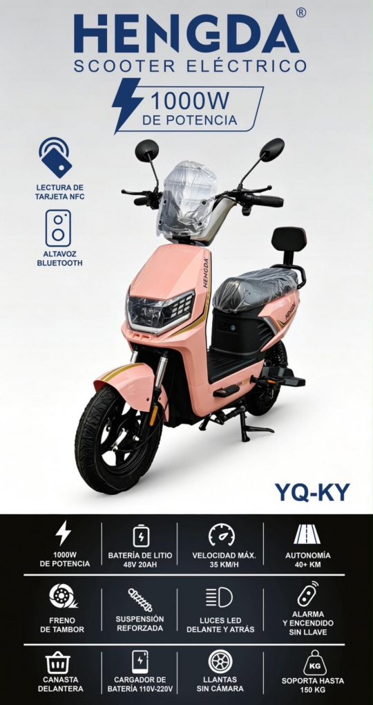 MOTO ELETRICA HENGDA Bluetooth /NFC YQ-